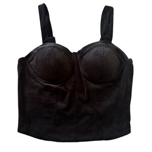 Velour Padded Crop Top